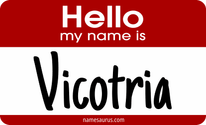 Hello my name is Vicotria png download