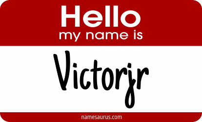 Hello my name is Victorjr png download