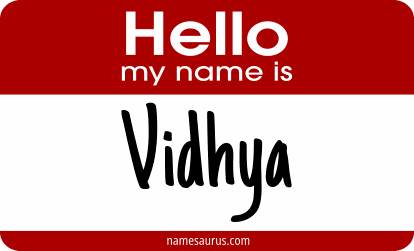Hello my name is Vidhya png download