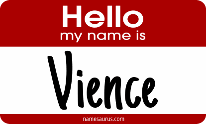 Hello my name is Vience png download