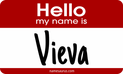Hello my name is Vieva png download