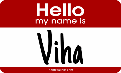 Hello my name is Viha png download
