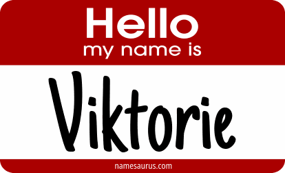Hello my name is Viktorie png download