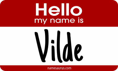 Hello my name is Vilde png download