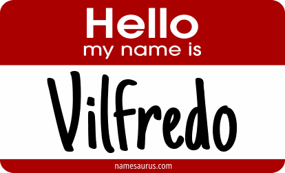 Hello my name is Vilfredo png download