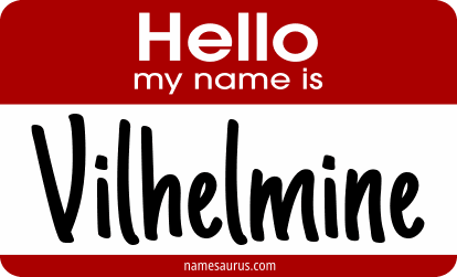 Hello my name is Vilhelmine png download