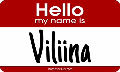 Hello my name is Viliina png download