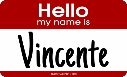 Hello my name is Vincente png download