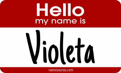 Hello my name is Violeta png download
