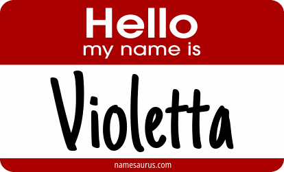 Hello my name is Violetta png download