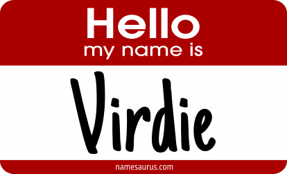 Hello my name is Virdie png download