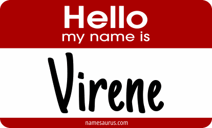 Hello my name is Virene png download