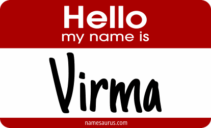 Hello my name is Virma png download