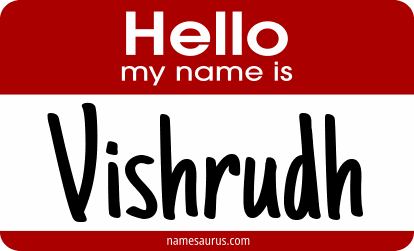 Hello my name is Vishrudh png download