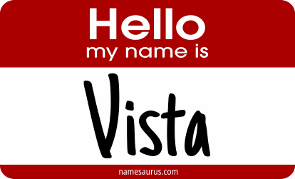 Hello my name is Vista png download