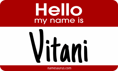 Hello my name is Vitani png download
