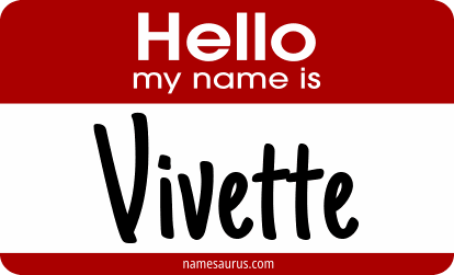 Hello my name is Vivette png download
