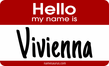 Hello my name is Vivienna png download