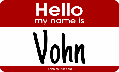 Hello my name is Vohn png download
