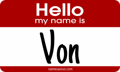 Hello my name is Von png download