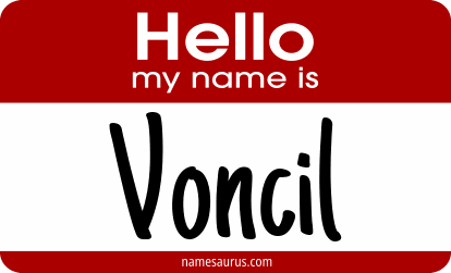 Hello my name is Voncil png download