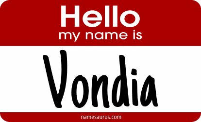 Hello my name is Vondia png download