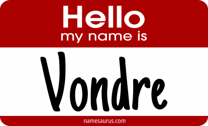 Hello my name is Vondre png download