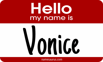 Hello my name is Vonice png download
