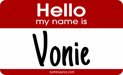 Hello my name is Vonie png download