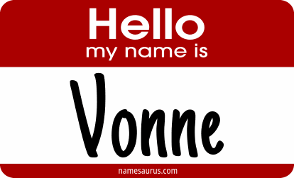 Hello my name is Vonne png download