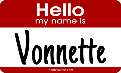 Hello my name is Vonnette png download