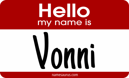 Hello my name is Vonni png download