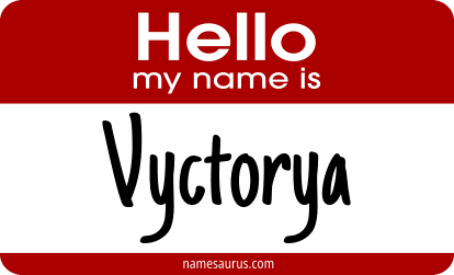 Hello my name is Vyctorya png download