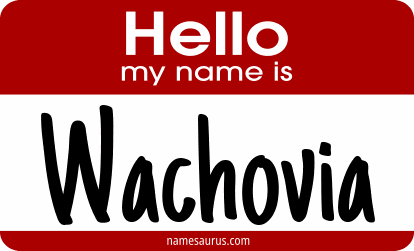 Hello my name is Wachovia png download