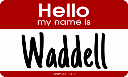 Hello my name is Waddell png download