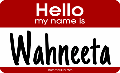 Hello my name is Wahneeta png download