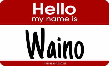 Hello my name is Waino png download