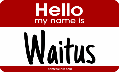 Hello my name is Waitus png download