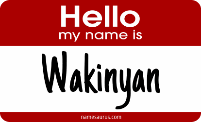 Hello my name is Wakinyan png download