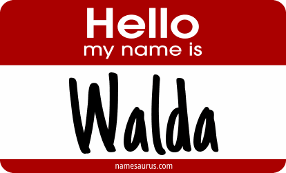 Hello my name is Walda png download
