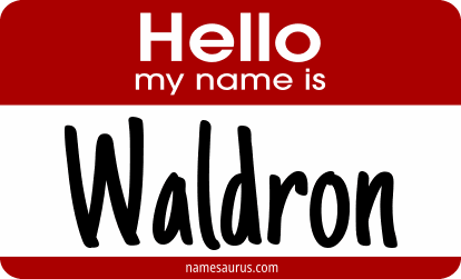 Hello my name is Waldron png download