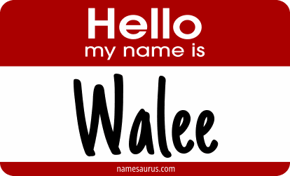 Hello my name is Walee png download