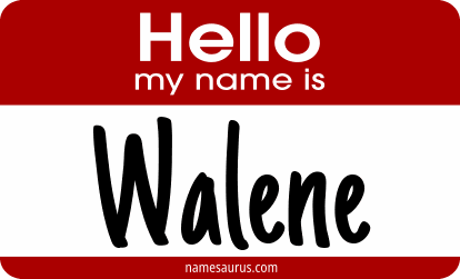 Hello my name is Walene png download