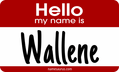 Hello my name is Wallene png download