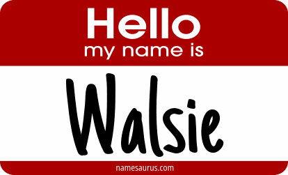 Hello my name is Walsie png download