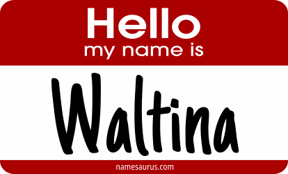 Hello my name is Waltina png download