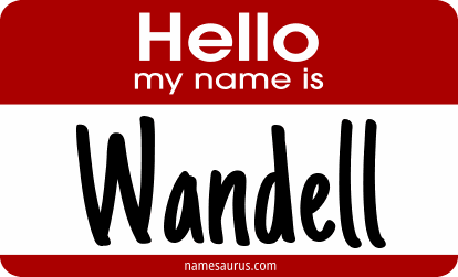 Hello my name is Wandell png download