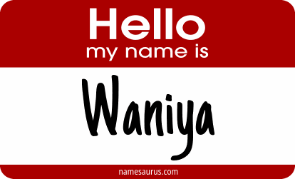 Hello my name is Waniya png download