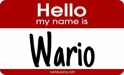 Hello my name is Wario png download
