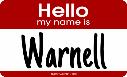 Hello my name is Warnell png download